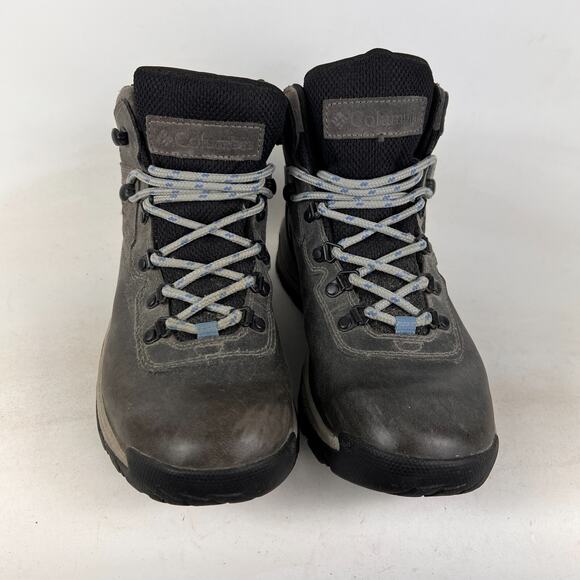 Columbia newton ridge plus size 9 grey leather waterproof athletic hiking boots - Picture 4 of 11